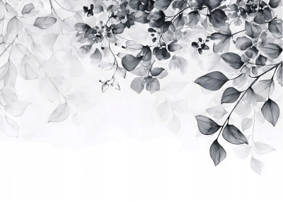 Флис Фототапет GRAPHICS Арт композиция от графични листа, рисувани, винтидж стил