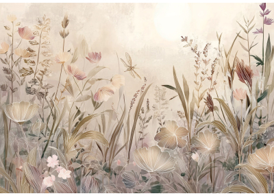 Флис Фототапет FLOWERS художествено пано полски цветя