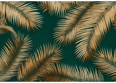 Фототапет Златни палмови листа