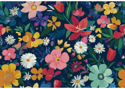 Флис Фототапет FLOWERS нежни цветя