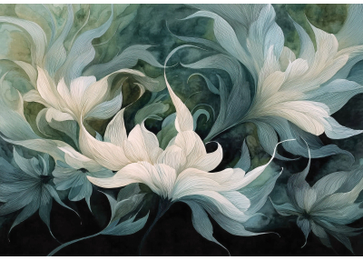 Флис Фототапет FLOWERS Нежни цъфнали цветя