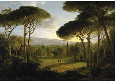 Флис Фототапет   Дървета, гора, пейзаж- рисунка