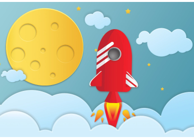 Детски Флис Фототапет COSMOS Космическа ракета