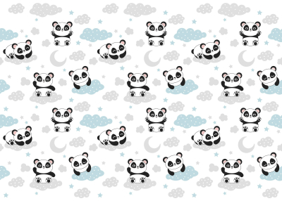 Детски Флис Фототапет Good night baby, Мечета и облачета