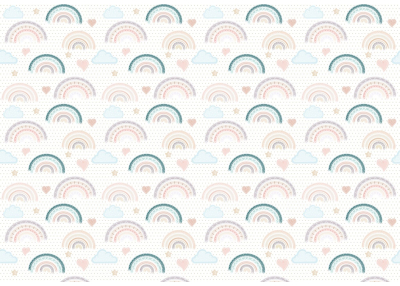 Детски Флис Фототапет Rainbow- Дъги, бохо стил