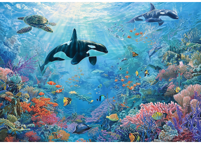 Флис Фототапет Water world Коралов риф